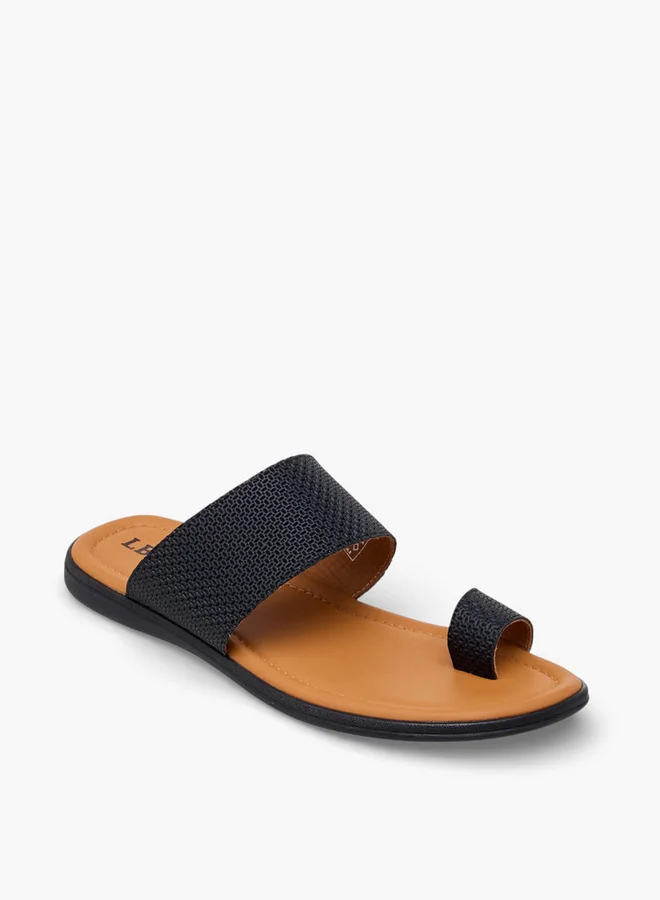 LBL by Shoexpress  Textured Slip-On Arabic Sandals for Men | Best Price UAE