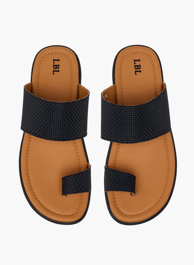 Textured Slip-On Arabic Sandals