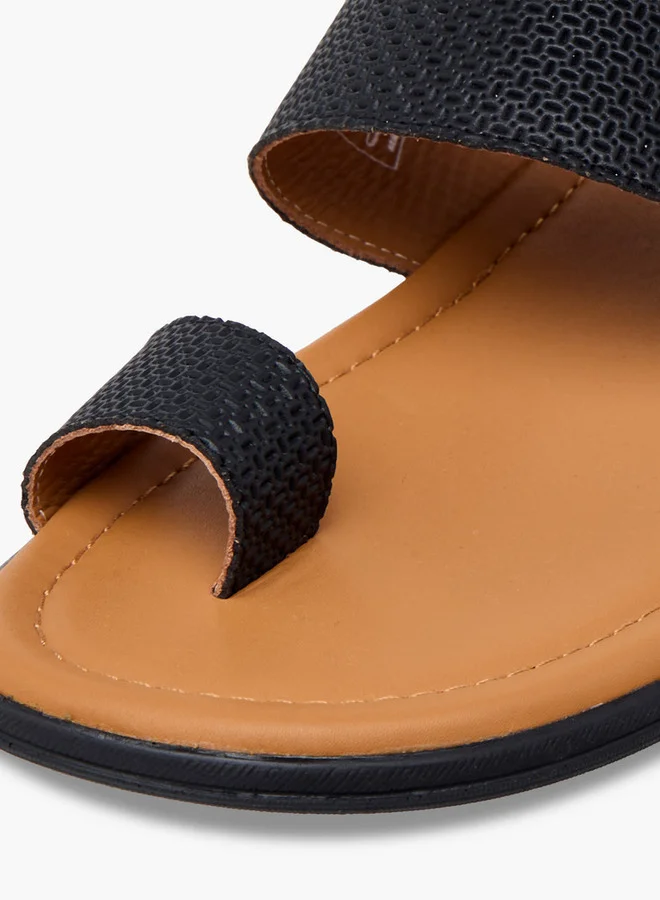 LBL by Shoexpress  Textured Slip-On Arabic Sandals for Men | Best Price UAE