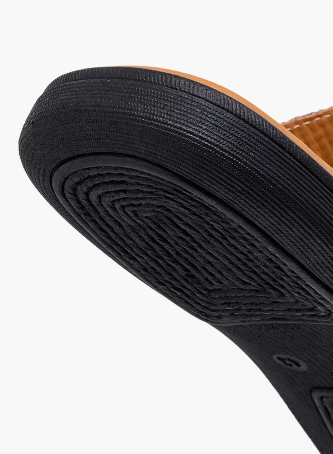 LBL by Shoexpress  Textured Slip-On Arabic Sandals for Men | Best Price UAE
