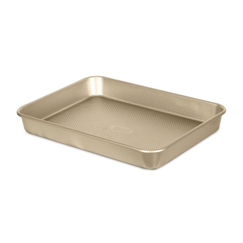 Glad Baking Pan Nonstick - Oblong Metal Dish for Cake and Lasagna - Heavy Duty Carbon Steel Bakeware, Medium - Image 1