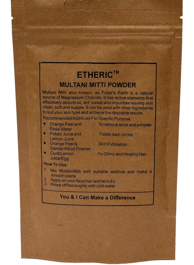 ETHERIC Multani Mitti Powder For Beauty *(Face & Hair Care) 100 Gms - Image 2