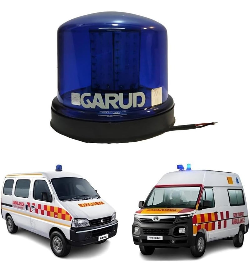 TRENDWALA Blue Colour Ambulance Light Bolt Mount - LED Light Type 12V 6 Inch Base for all Ambulance Vehicle - Image 4