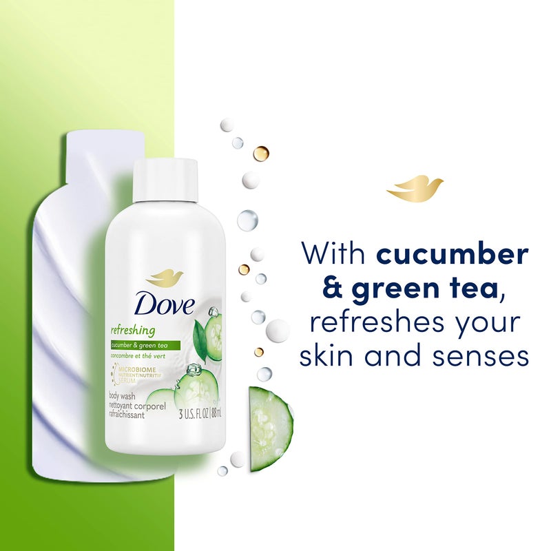 Dove Body Wash 24 Count Refreshing Cucumber and Green Tea Refreshes Skin Cleanser That Effectively Washes Away Bacteria While Nourishing Your 3 oz - Image 4