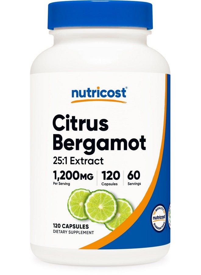Nutricost Citrus Bergamot Capsules 1,200mg, 120 Capsules - 25:1 Bergamot Extract - 60 Servings, Gluten Free, Vegan & Non-GMO - Image 1