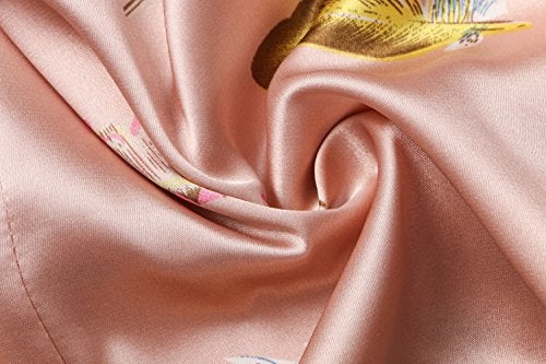 DandyChic Women's Kimono Robes Lightweight Imitation Silk Sleepwear Long Lightweight Nightgown for Women - Image 4