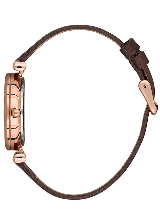 Slazenger Slazenger Women's Quartz Movement Watch, Analog Display and Leather Strap - SL.9.6539.3.03, Brown