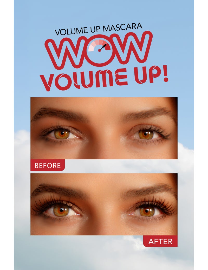 Flormar Volume Up Mascara – 000 Black, Silicone Brush, Intense Black Pigments, Volume & Lifting Effect, Buildable Wear Black - Image 3