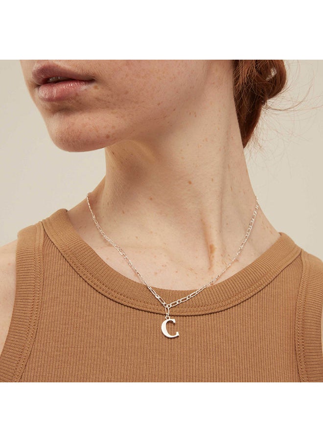 ORELIA LONDON Initial C Figaro Chain Necklace  - Image 2