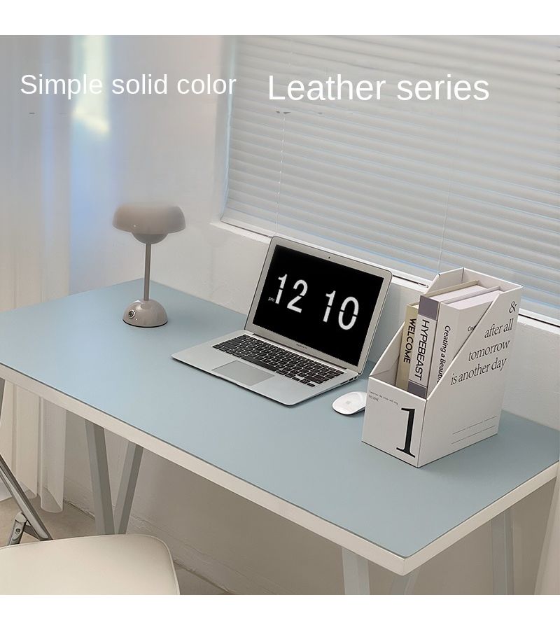 Dark Green 17.72 35.43 Inch Desk Mat Writing Pad Student Study Desk Pad Mouse Pad PVC Laptop Skin Pad - Image 1