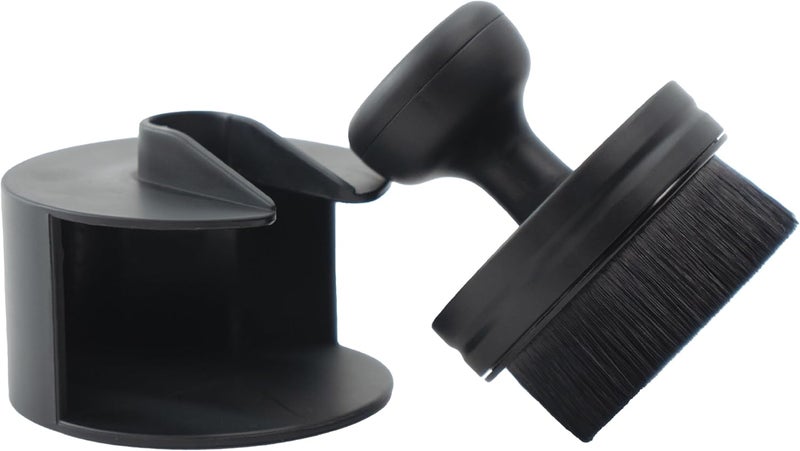 Viking Tire Shine Applicator Brush, Automotive Tire Dressing Applicator Brush, Storage Stand Included for Detailing and Car Wash Kit, Black, 2.3 Inch Diameter - Image 1