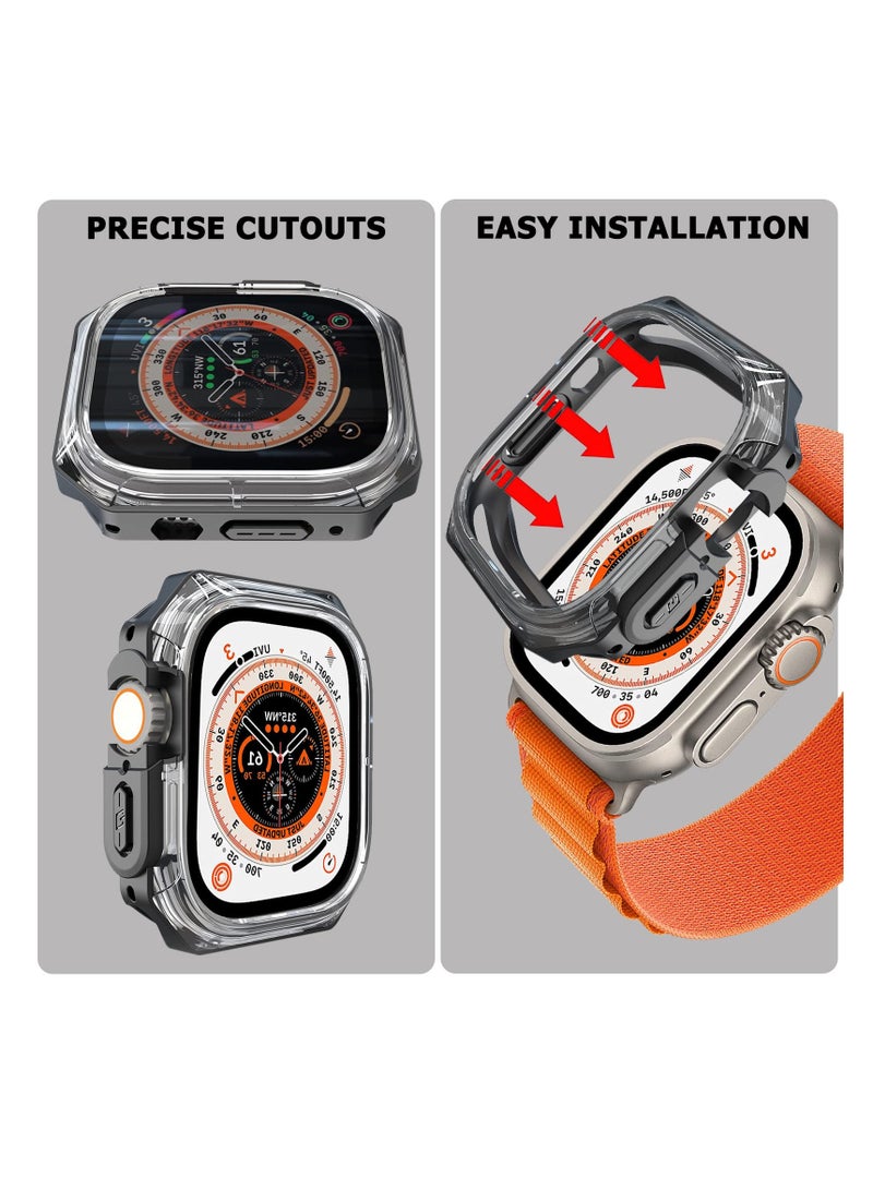 Excefore Watch Protective Case Compatible Apple Watch Ultra 49mm, Heavy Duty Rugged Soft TPU Case, NO Screen Protector Cover Frame for Apple Watch - Image 4