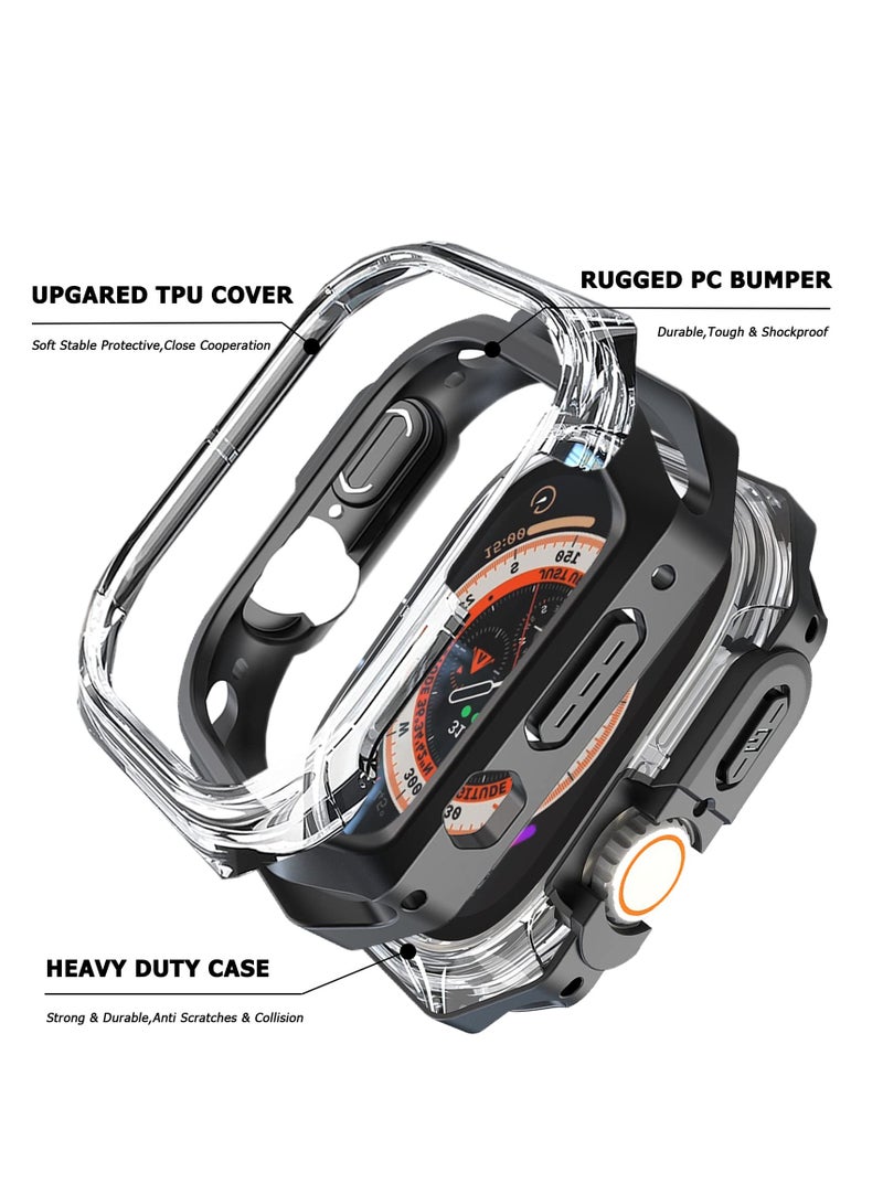 Excefore Watch Protective Case Compatible Apple Watch Ultra 49mm, Heavy Duty Rugged Soft TPU Case, NO Screen Protector Cover Frame for Apple Watch - Image 2