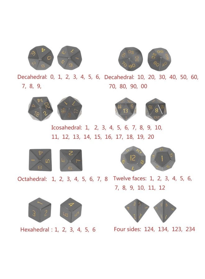SUNYIK 7 PCS Polished Crystal Stone Polyhedral DND Dice Set for for RPG MTG Table Games, DND Game Dice Polyhedral Dungeons and Dragons for Office Home Decoration, Dragons Blood - Image 2