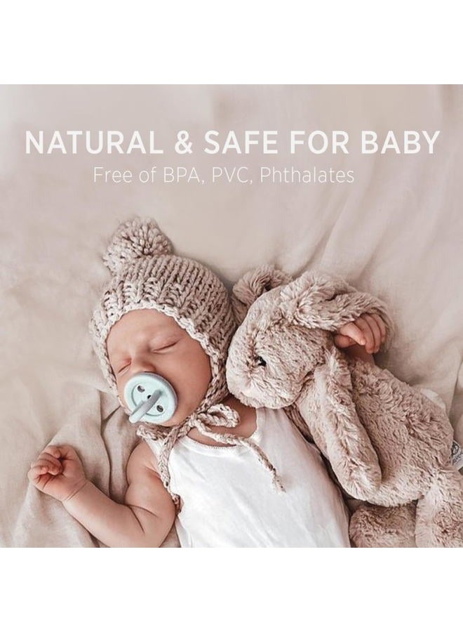 Hevea BumiBÃƒ©bÃƒ© Round Pacifiers 2-Pack 0-3 Months (Rose & Sage) - Image 4