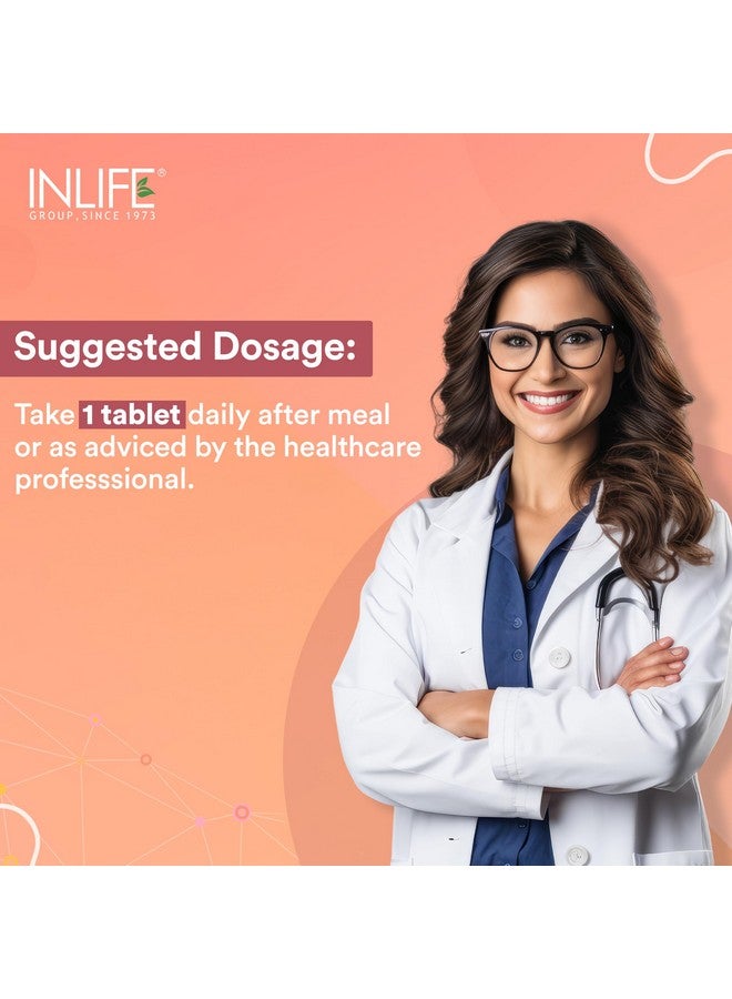 INLIFE فيتامين ب12 مع حمض ألفا ليبويك، حمض الفوليك، إينوزيتول، ب1، ب5 وب6 مكملات أقراص، يدعم صحة الأعصاب، المناعة للرجال والنساء - 120 قرص (فيتامين ب12، عبوة من 1) - Image 3