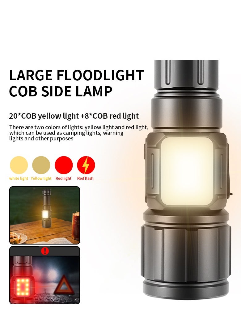 9 Modes  LED Flashlight with 5000 Lumen & COB Light – Tactical,Flashlight Rechargeable ，Super Bright, IPX4 Waterproof for Camping 、 Emergencies And Multiple Use Cases - pzsku/Z31FA8736BD624D1DEAD9Z/45/_/1731053365/5b7df2ae-d0de-4145-a10a-301871275105