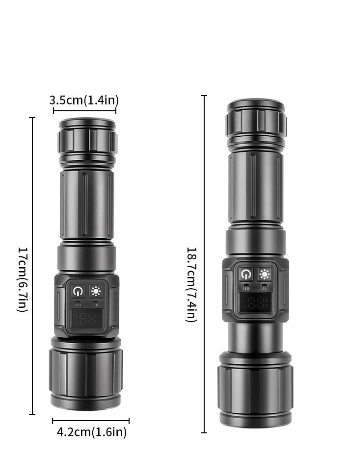9 Modes  LED Flashlight with 5000 Lumen & COB Light – Tactical,Flashlight Rechargeable ，Super Bright, IPX4 Waterproof for Camping 、 Emergencies And Multiple Use Cases - pzsku/Z31FA8736BD624D1DEAD9Z/45/_/1731053668/0a5d0558-632a-453a-8bee-6928fc88856a