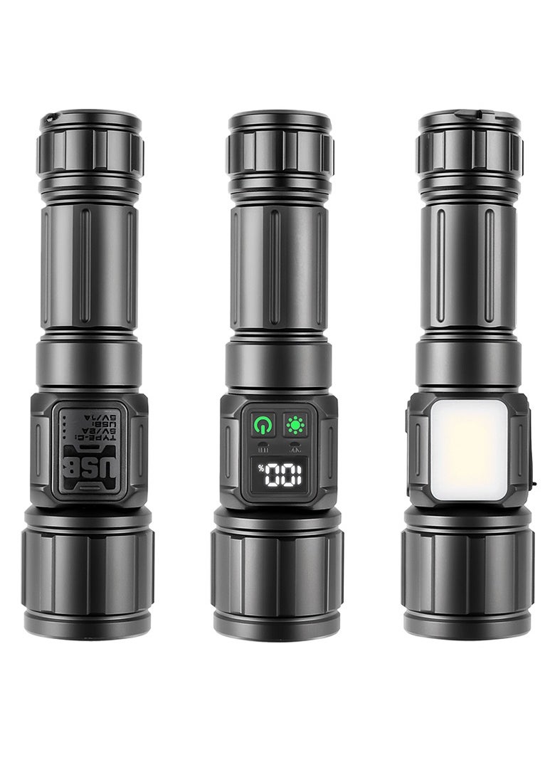 9 Modes  LED Flashlight with 5000 Lumen & COB Light – Tactical,Flashlight Rechargeable ，Super Bright, IPX4 Waterproof for Camping 、 Emergencies And Multiple Use Cases - pzsku/Z31FA8736BD624D1DEAD9Z/45/_/1731053672/4ba6a19f-d0b2-4b9b-a0be-76ad9e2a6ade