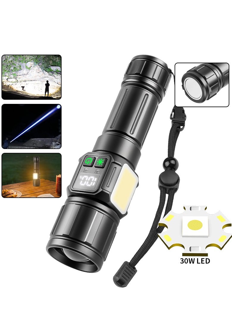 9 Modes  LED Flashlight with 5000 Lumen & COB Light – Tactical,Flashlight Rechargeable ，Super Bright, IPX4 Waterproof for Camping 、 Emergencies And Multiple Use Cases - pzsku/Z31FA8736BD624D1DEAD9Z/45/_/1733926762/e04b0a9a-cc0c-460c-9157-e8647040ab10