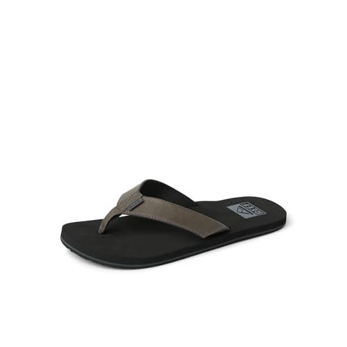 Reef Twinpin Mens Beach Flip Flop, Soft Cushion Footbed, Water Friendly, Grey, 11 - Image 1