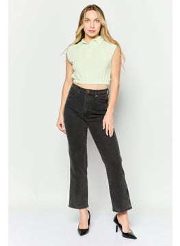 Wrangler Women Regular Fit Washed Denim Jean, Black  - Image 3