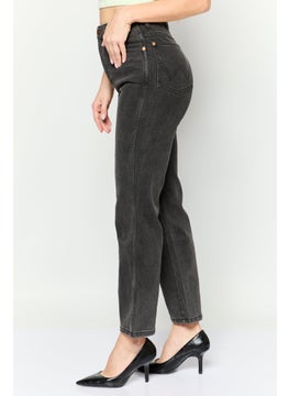 Wrangler Women Regular Fit Washed Denim Jean, Black  - Image 2