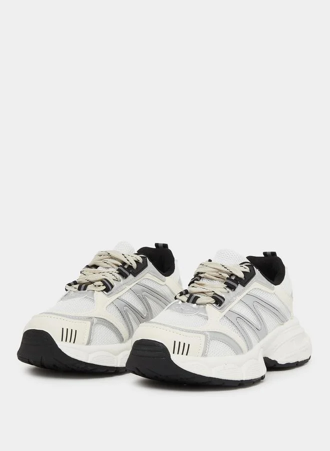 ستايلي Styli Chunky Sole Lace Up Sneaker