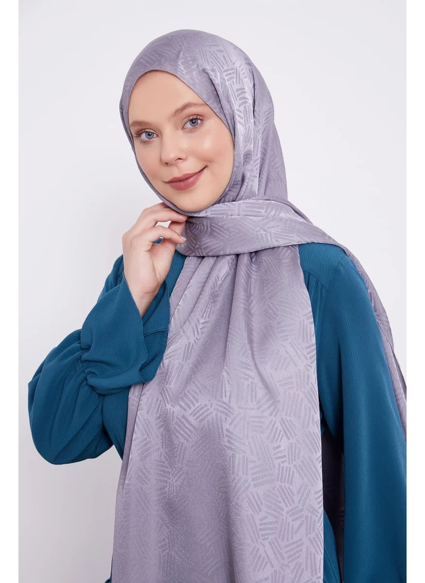 Levidor Dark Grey Stripe Pattern Jacquard Janjan Shawl