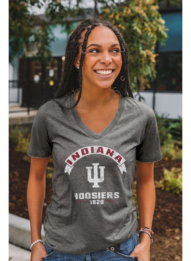 Blue 84 Women's Standard NCAA Officially Licensed T-Shirt Burnout Vintage Scholar, Team Color - Image 2
