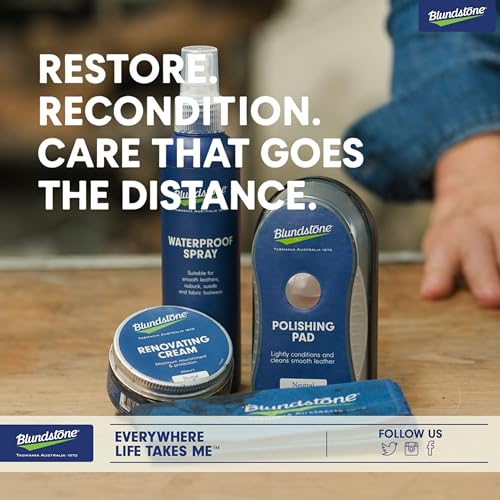 Blundstone Shoe Care Kit for Leather Boots – Includes 50ml Renovating Cream, Buffing Cloth, 125ml Waterproof Spray and Polishing Pad – Footwear Conditioner, Surface Guard & Polish Solution, Rustic - Image 5