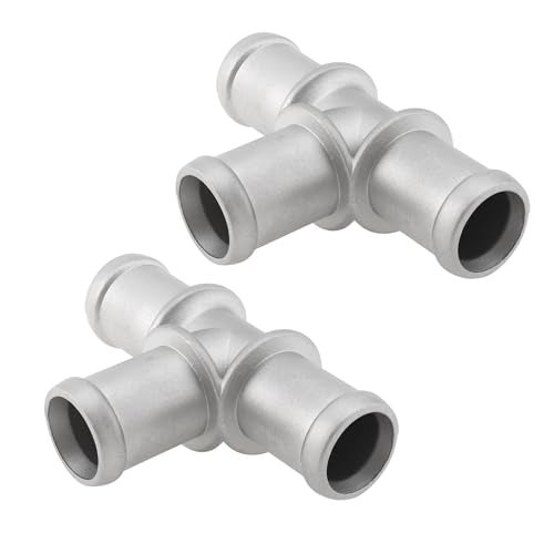 BDFHYK eMagTech 2Pcs Car Coolant Heater Hose Adapter 34 x 34 x 34 TPiece Hose Connectors for Car Coolant or Heater Pipe - Image 1