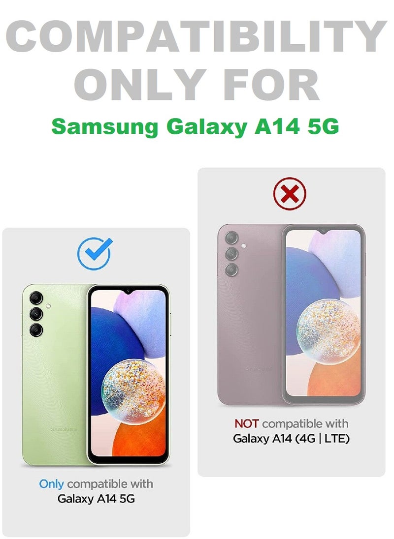 Super 2 Pieces Tempered Glass Screen Protector Anti-Spy Privacy Designed For Samsung Galaxy A14 5G Full Screen Coverage And Bubble Free - Image 3