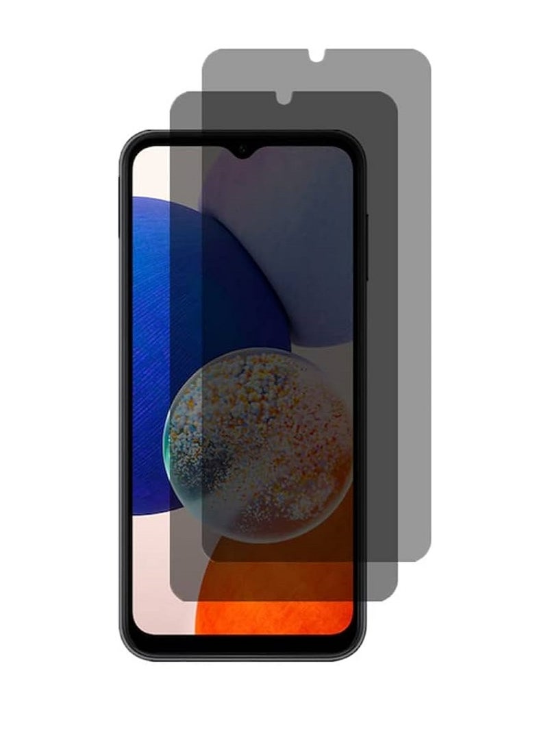 Super 2 Pieces Tempered Glass Screen Protector Anti-Spy Privacy Designed For Samsung Galaxy A14 5G Full Screen Coverage And Bubble Free - Image 1