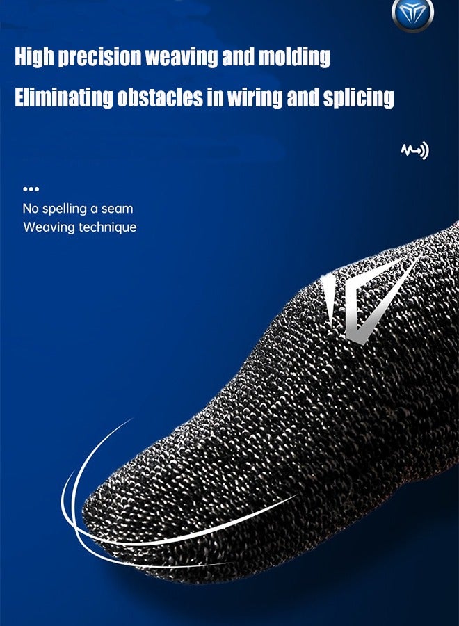 Beauenty 1 Pair Mobile Game Touch Screen Finger Sleeve Super Highly Sensitive Feelers Smooth Operation Sweat Absorbing Odorless Breathable Seamless Finger Sleeve For Pubg And Much Other Games Play - Image 2