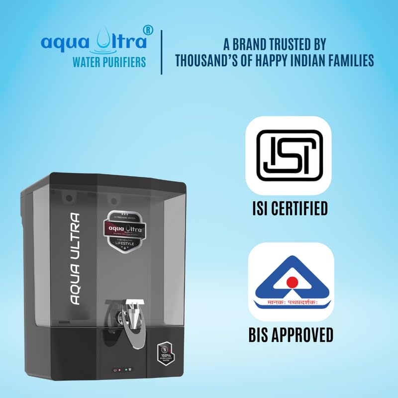 AquaUltra 7X 9L Transparent Tank Water Purifier for Home | 7-Stage RO+UV Purification | ISI Certified | With Digital TDS Meter and Pre Filter | High Flow | Pure & Safe - Image 4