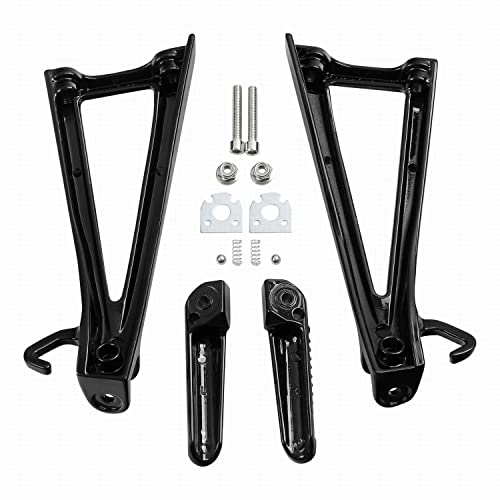 TCMI Motorcycles Black Rear Passenger Foot Pegs Rest Bracket Fit for Yamaha YZF-R6 YZF R6 2006-2016 2015 - Image 1