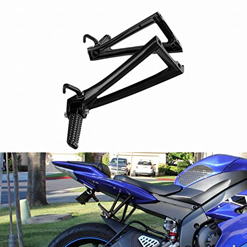 TCMI Motorcycles Black Rear Passenger Foot Pegs Rest Bracket Fit for Yamaha YZF-R6 YZF R6 2006-2016 2015 - Image 2