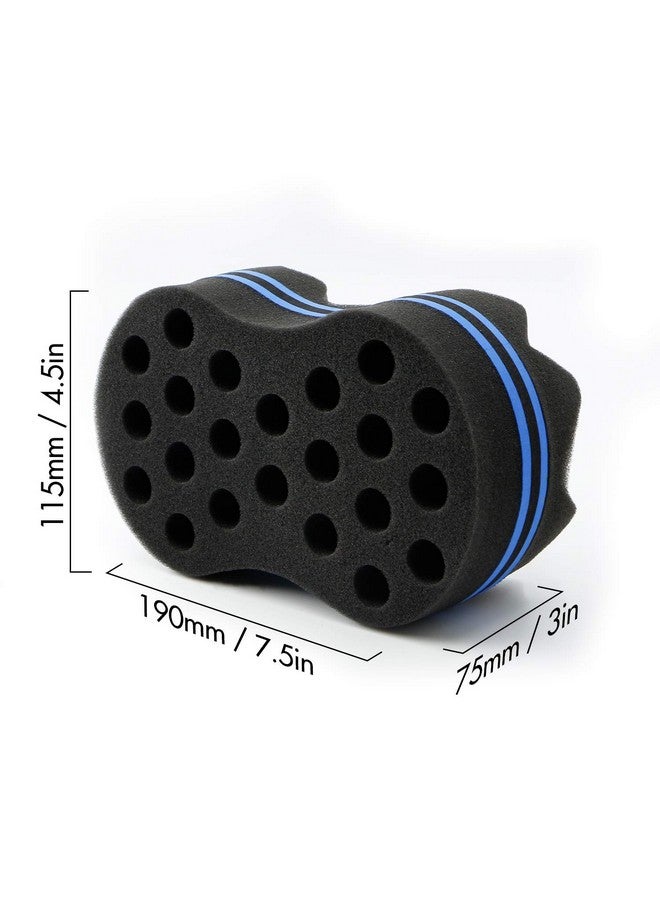 RioRand Iorand Hair Sponge Magic Barber Twist Curl Brush Sponge Dreads Locking Afro Coil Comb（Black 2 Count (Pack Of 1)) - Image 3