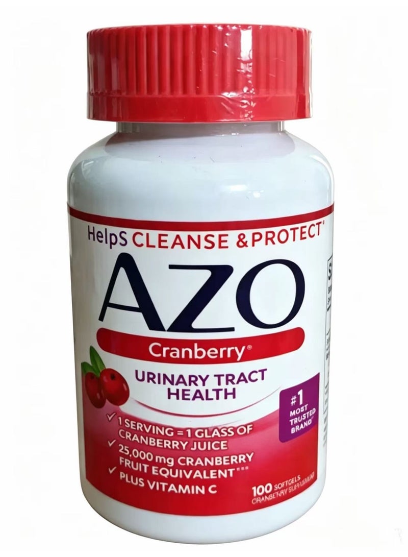 AZO Urinary Tract Health Cranberry Supplement - 100 Softgels - Image 1