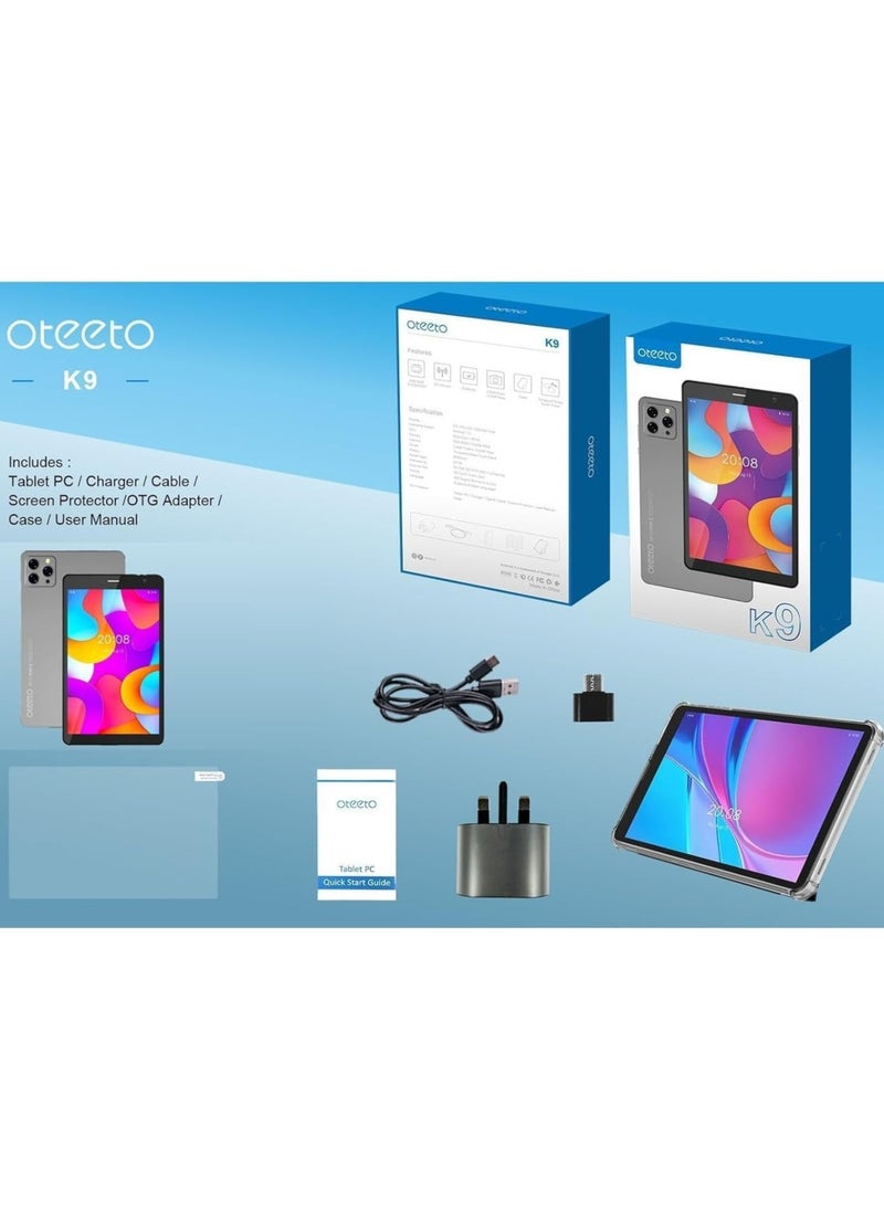 Oteeto K9 5G Android Tablet With 8.0 Inch Display 8GB RAM 512 GB ROM Purple (Latest version)  - Image 5