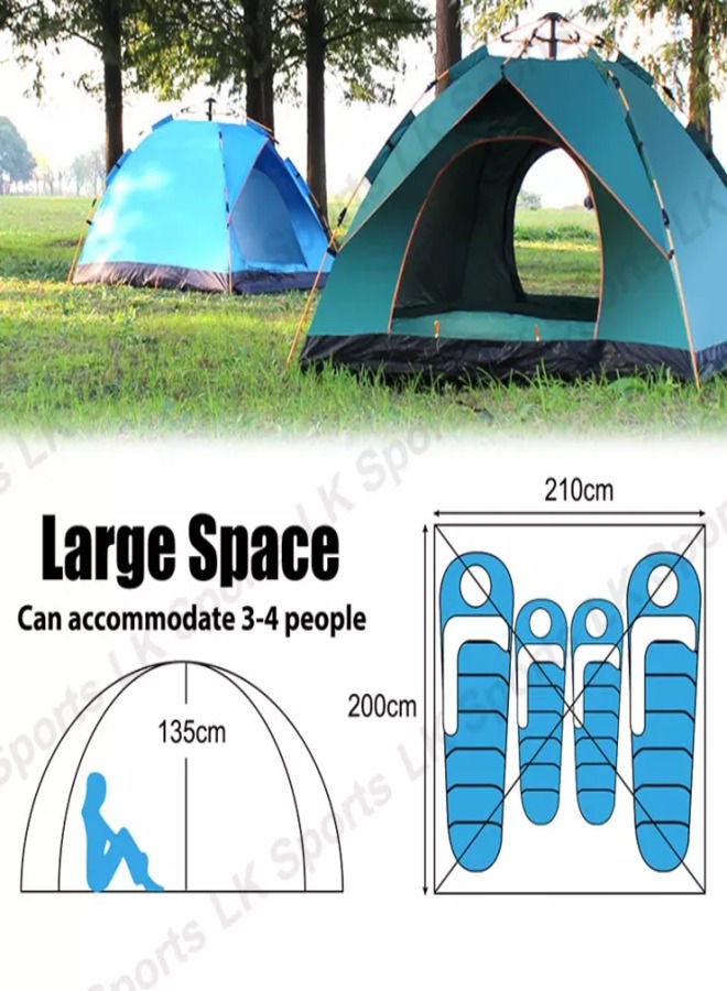WALL BEAUTY Camping Tent Automatic Pop Up 4 People Shelter Outdoor Traveling Hiking Portable Tent Ultralight Waterproof Camping Tent - Image 4