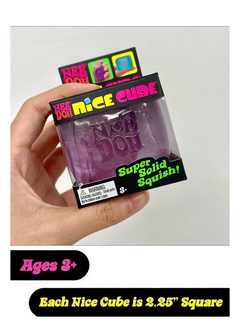 NeeDoh Nice Berg -  NeeDoh Nice Cube - Sensory Squeeze Toy with a Super Solid Squish (Pack of 1) - Image 1
