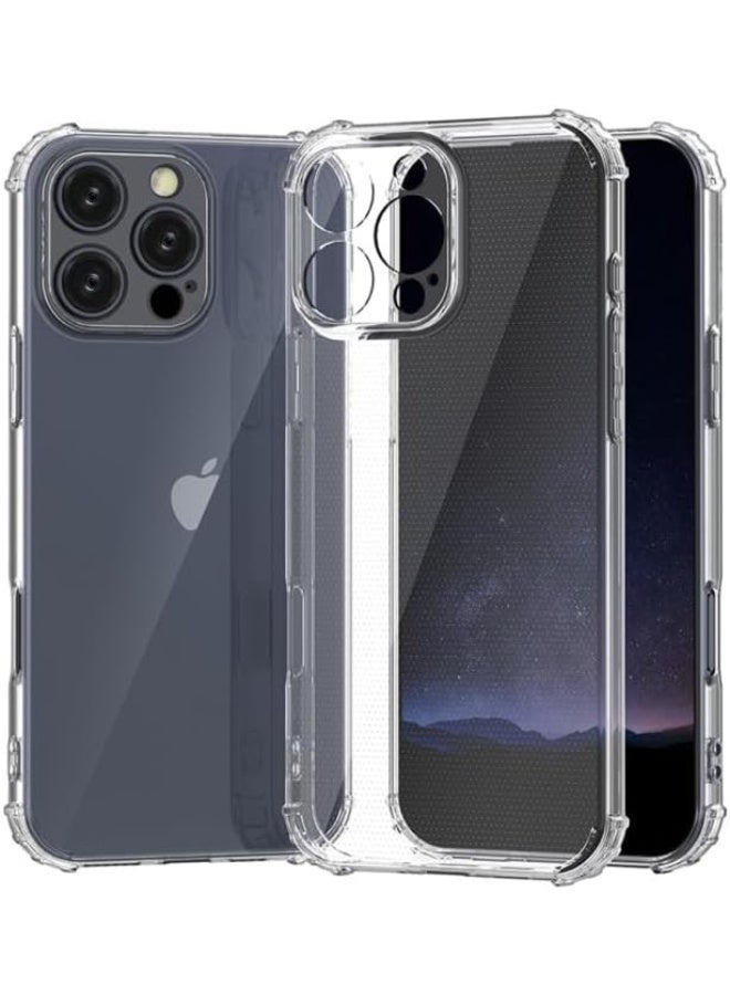 iPhone 16 Pro Max Clear Case Soft Flexible TPU Shockproof Transparent Back Cover Designed for iPhone 16 Pro Max - Image 1