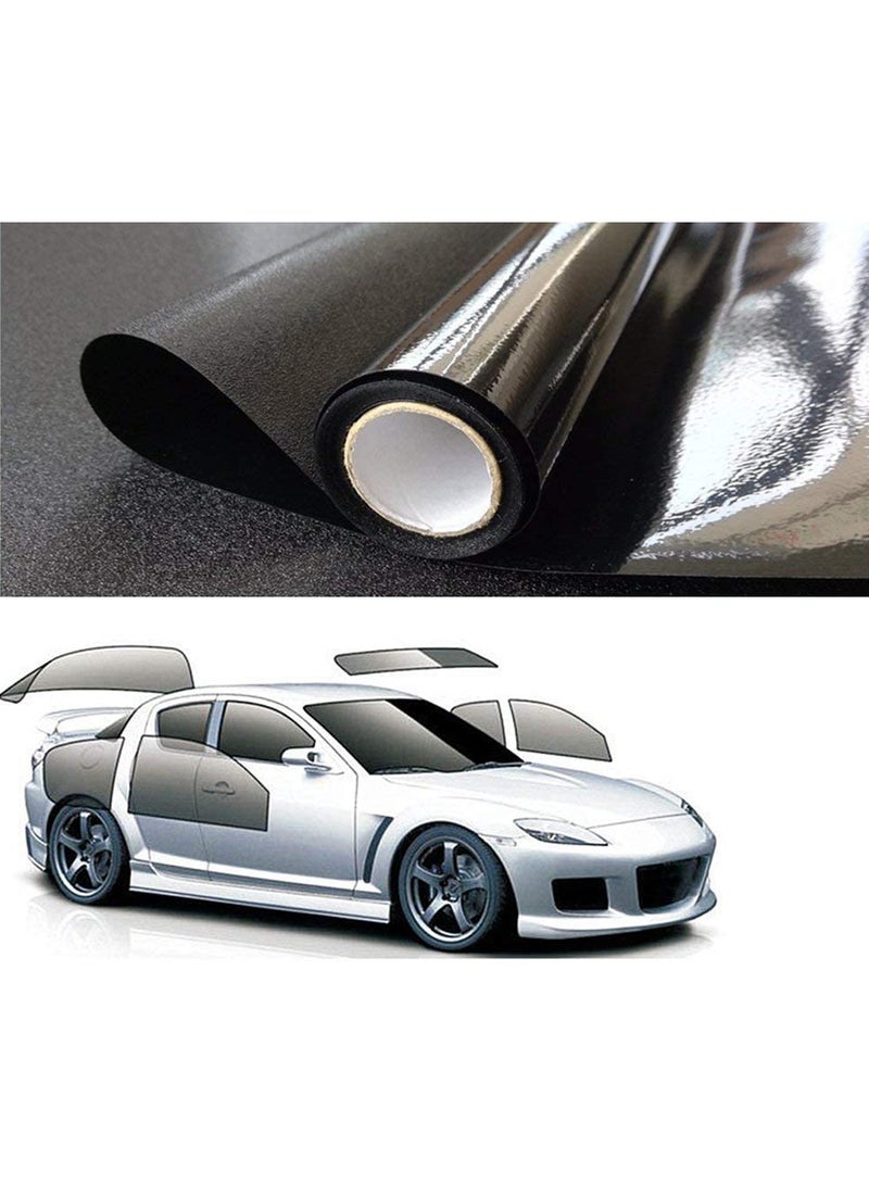 فيلم نوافذ ذاتي اللصق معتم، ملصق زجاج مصنفر للخصوصية، ستائر فينيل زخرفية معتمة، التصاق ثابت مضاد للأشعة فوق البنفسجية، يحجب الضوء باللون الأسود (45 * 200) - Image 5