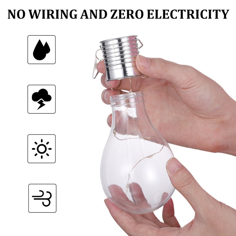 4pcs Solar Light Bulbs Outdoor Light Bulb for Garden Yard - Image 4