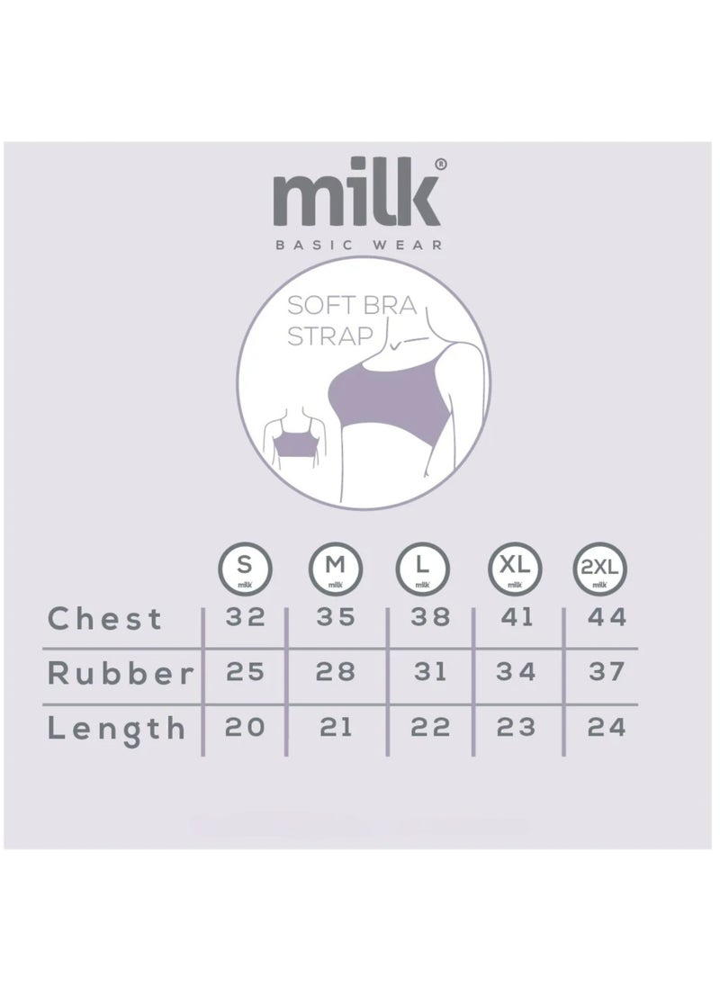 Milk - Thin Strap Cotton Non Padded Soft Bra - Image 1