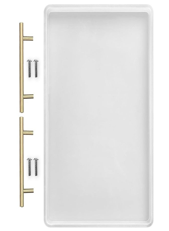 RESINWORLD 14" x 9" x 0.5" XL Large Rectangle Deep Serving Tray Mold with Handles, Wedding Flower Mold for Resin - Image 1