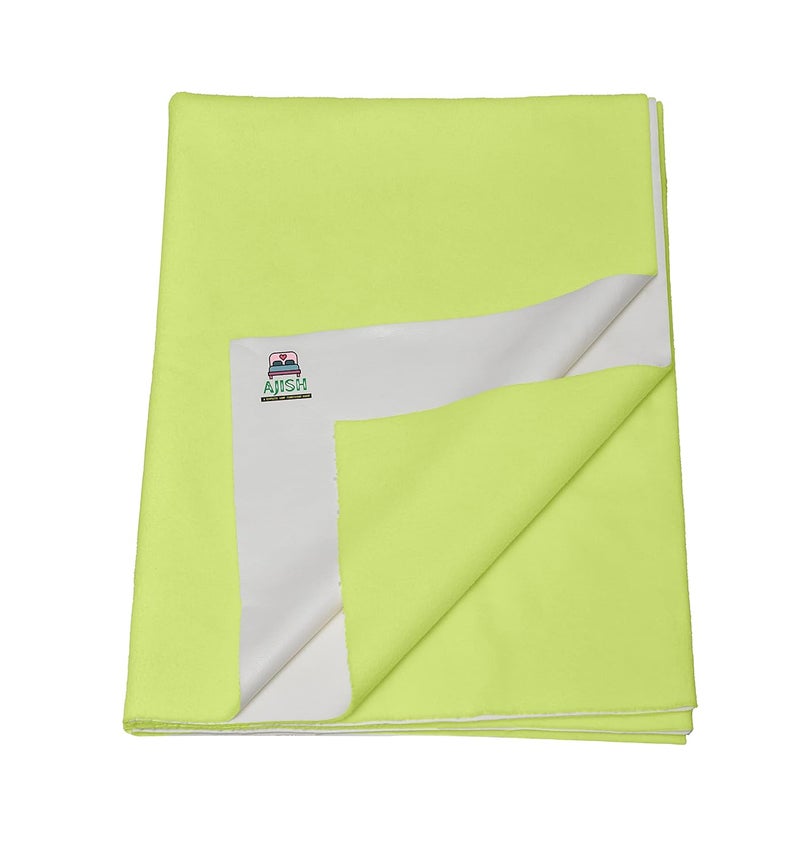 Baby Bed Protector Reusable 100 Waterproof High Absorbent Faster Dry Sheet Soft Cotton Fabric Best for New Born Babies Toddler Children 100X140CM Mint Green Large Pack of 1