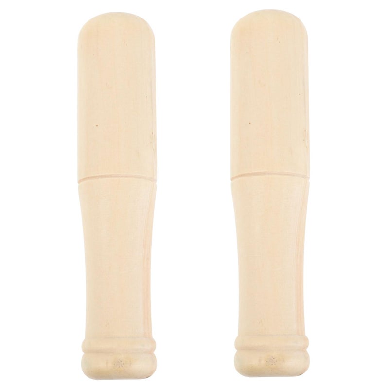 2Pcs Wooden Pestle And Mortar Set For Garlic Pill Medicine Practical Masher Long Handle - Image 2